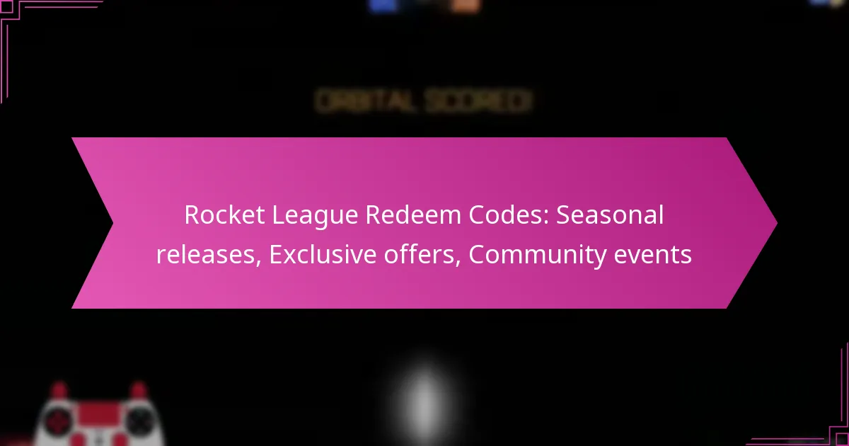 You are currently viewing Rocket League Redeem Codes: Seasonal releases, Exclusive offers, Community events